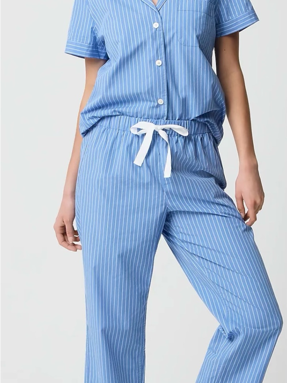 J. Crew Striped short-sleeve 100% cotton top and pant pajama set